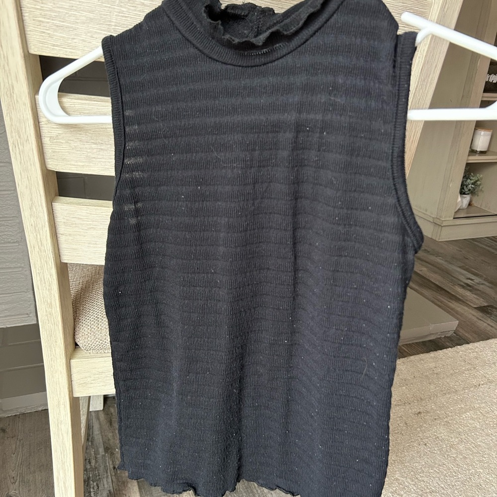 Planet Gold High-Neck Crop Tank